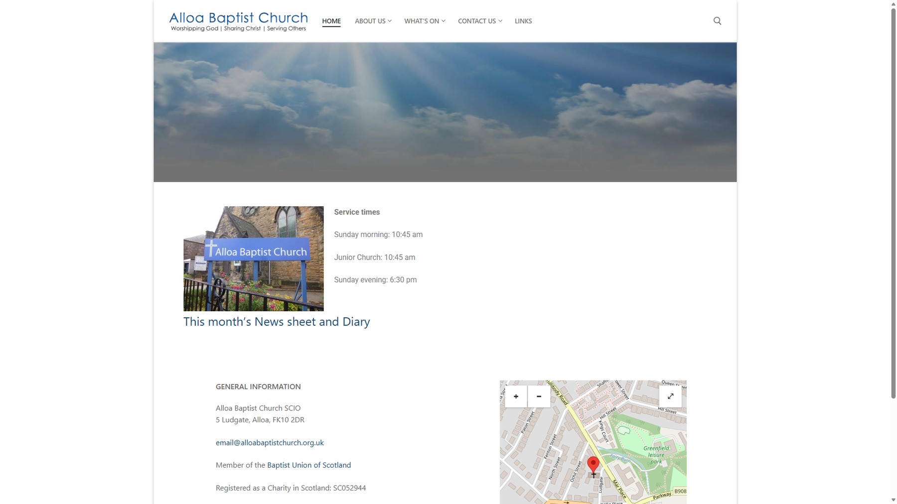 Original Alloa Baptist Church website